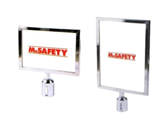 Traffic Safety Sign Holder for Retractable Belt Barrier
