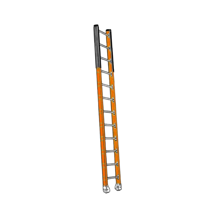 Werner 300lbs Fiberglass Single Ladder (Orange)-  Made In USA