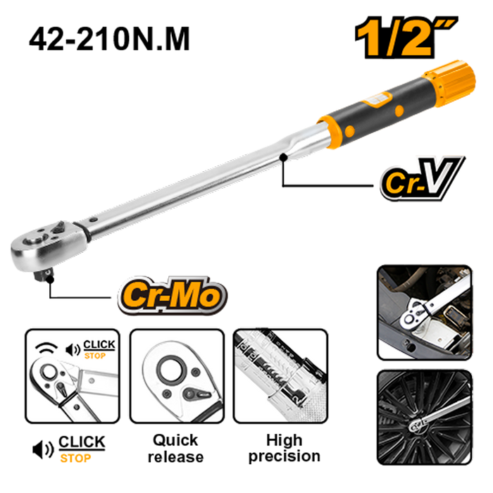 Ingco 1/2" Torque Wrench HPTW200N1