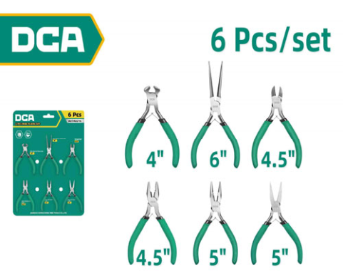 DCA 6 Pcs Mini Pliers Set 6 Pcs A07A0216