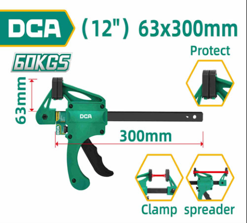 DCA Quick Bar Clamp 63*300mm A07B0420