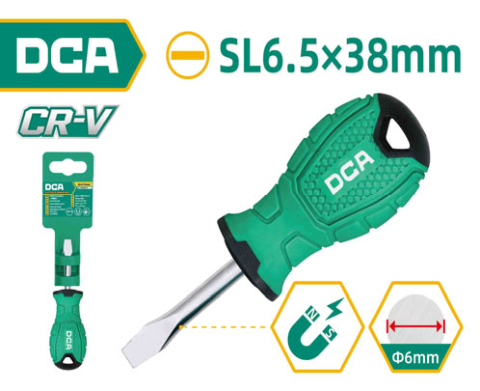 DCA Slotted Screwdriver SL6.5×38m m A09A0109