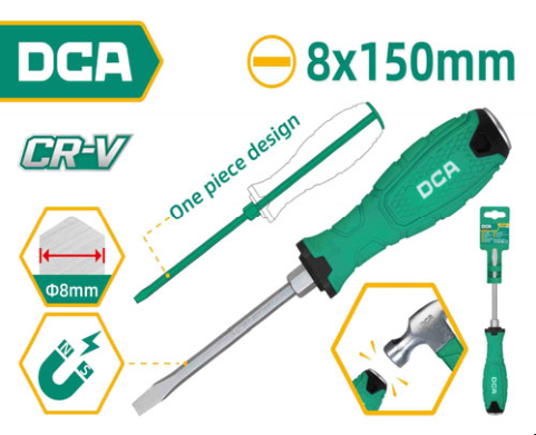 DCA Go-Through Slotted Screwdriver SL8×150m m A09A0404