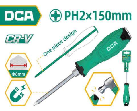 DCA Go-Through Phillips Screwdriver PH2×150m m A09A0502