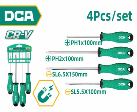 DCA 4Pcs Screwdriver Set 4 Pcs A09A0604