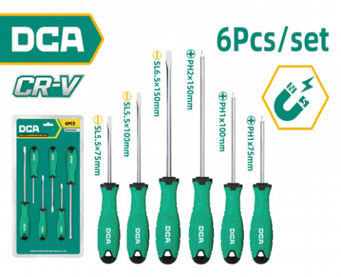 DCA 6Pcs Screwdriver Set 6 Pcs A09A0606