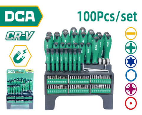 DCA 100Pcs Screwdriver Set 100 Pcs A09A0620