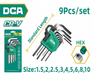 DCA Hex Key Set 9 Pcs A09C0101