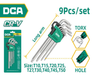 DCA Long Torx Key Set 9 Pcs A09E0102