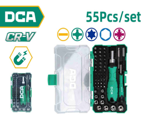 DCA 55Pcs Screwdriver Bits Set 55 Pcs A09R0115