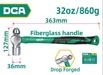 DCA Ball Pein Hammer 32oz A10G0104