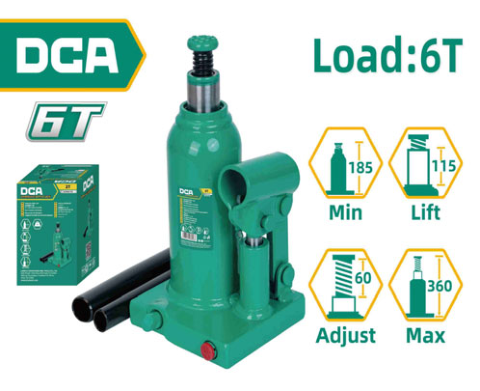 DCA Hydraulic Bottle Jack 6T A29A0106