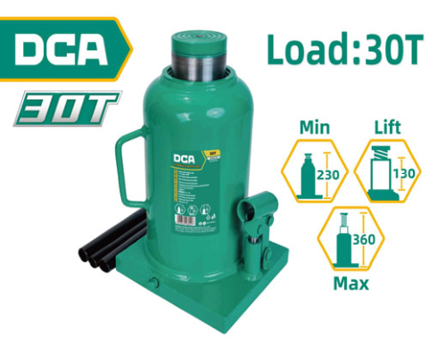 DCA Hydraulic Bottle Jack 30T A29A0130