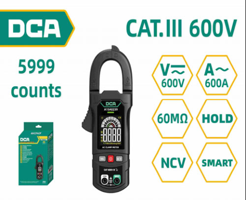 DCA Digital Ac Clamp Meter 5999 counts A15A0239