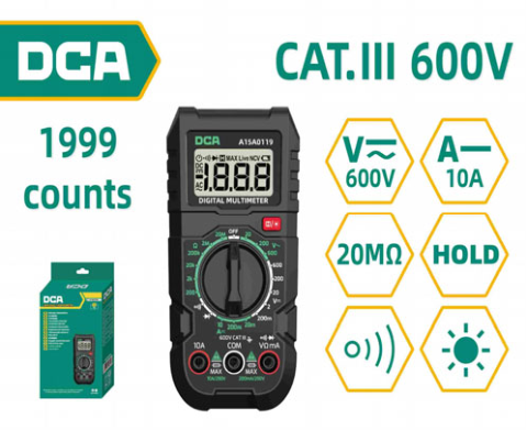 DCA Digital Multimeter 1999 counts A15A0119
