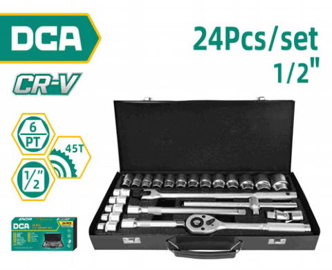 DCA 24 Pcs 1/2" Socket Set 24 Pcs A03E3902