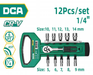 DCA 12 Pcs 1/4" Socket Set 12 Pcs A03E4402