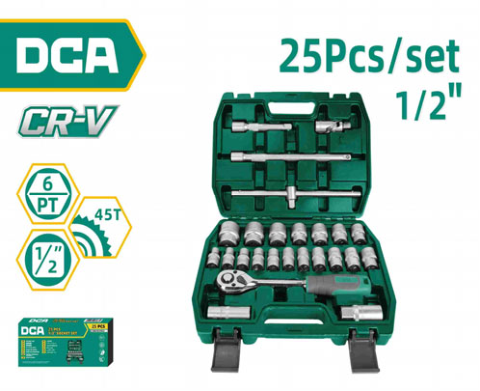 DCA 25 Pcs 1/2" Socket Set 25 Pcs A03E3903