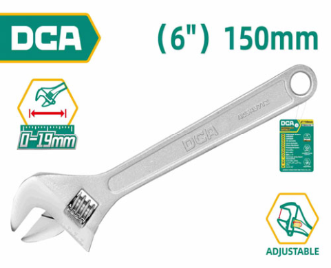 DCA Adjustable Wrench 6" A05A3706