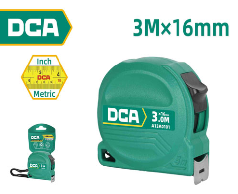 DCA Steel Measuring Tape 3M×16mm A13A0101