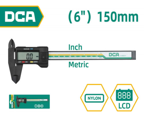 DCA Plastic Digital Caliper 0-150mm A13B2311