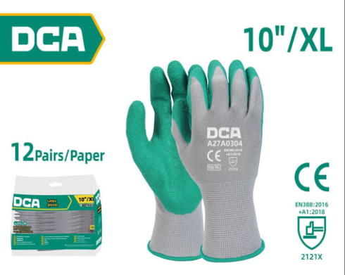 DCA Latex Gloves 10" A27A0304