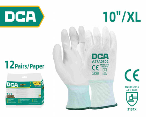 DCA Pu Coated Gloves 10" A27A0302