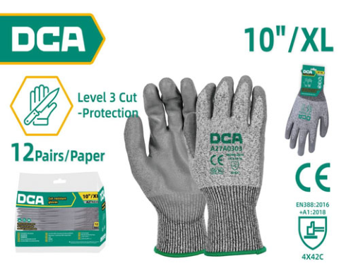 DCA Cut-Resistant Gloves 10" A27A0303