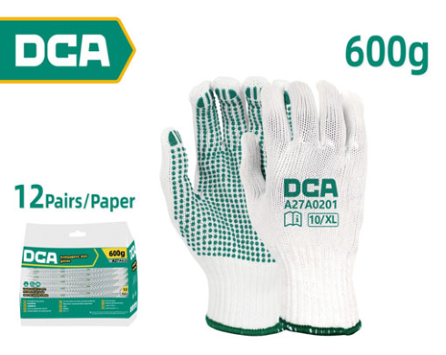 DCA Knitted&Pvc Dots Gloves 600g A27A0201
