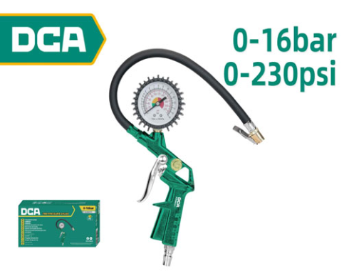 DCA Tire Pressure Gauge 0-16bar A20A0101