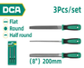 DCA 3 Pcs Steel File Set 8"/200mm A11C1903