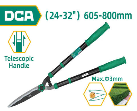 DCA Telescopic Hedge Shear 605- 800mm/24" -32" A23B0103