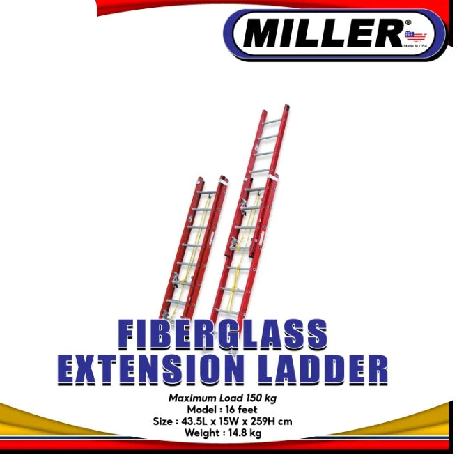 Miller Fiberglass Extension Ladders (USA)