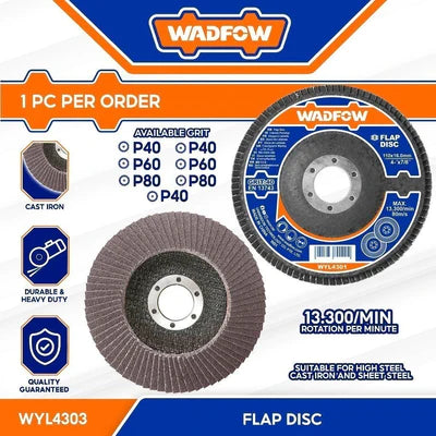 Wadfow P40 Flap Disc (150mmx22mm) WYL3301