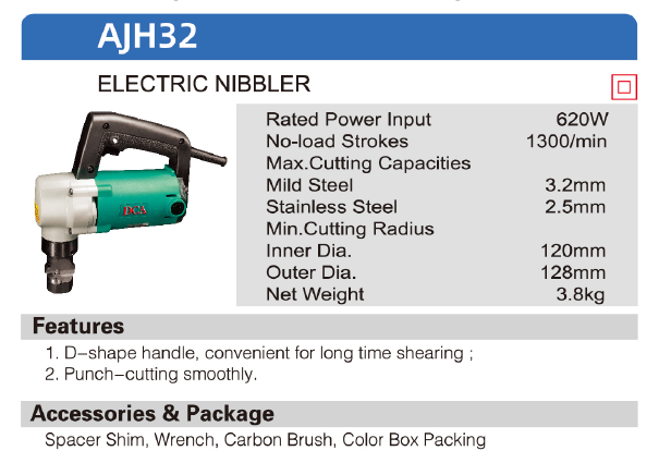 DCA Electric Nibbler AJH32 - SEPTFOUR INDUSTRIAL SUPPLY