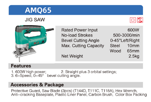 DCA Jigsaw AMQ65 - SEPTFOUR INDUSTRIAL SUPPLY