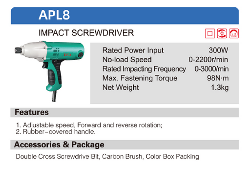 DCA 8mm Impact Screwdriver APL8 - SEPTFOUR INDUSTRIAL SUPPLY