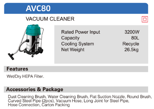 DCA 80Liters Vacumm Cleaner AVC80 - SEPTFOUR INDUSTRIAL SUPPLY