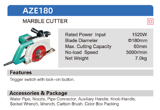 DCA 7” Marble Cutter AZE180 - SEPTFOUR INDUSTRIAL SUPPLY