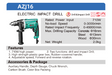 DCA 16mm 710watts Electric Impact Drill AZJ16 - SEPTFOUR INDUSTRIAL SUPPLY