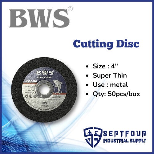 BWS 4" Cutting/Grinding Disc