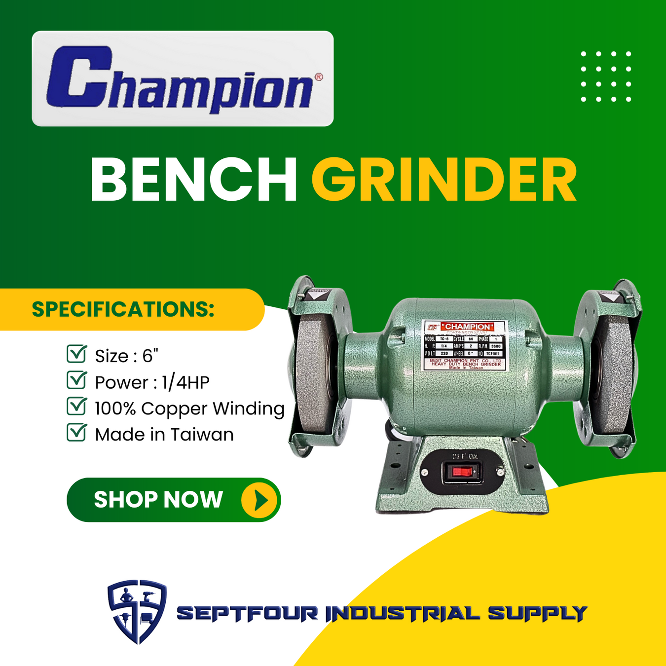 Bench Grinder/Sander/Buffing Machine