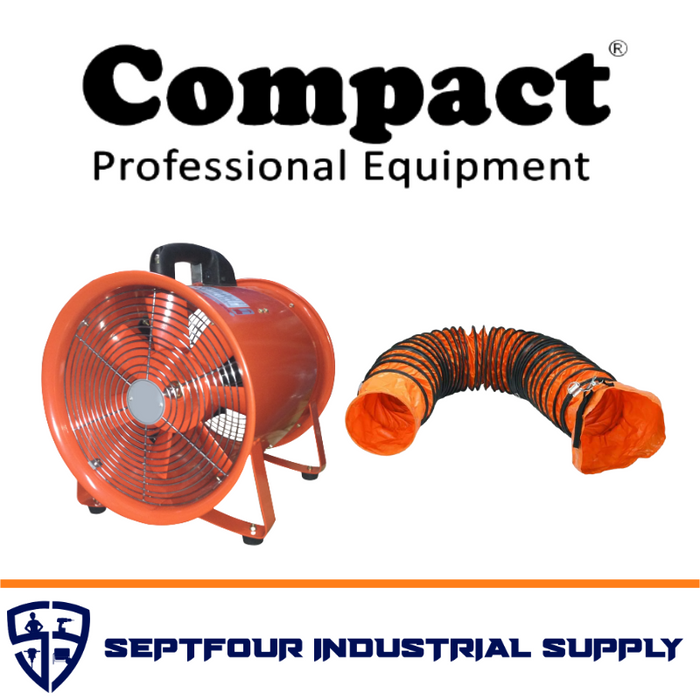 Compact Portable Ventilator/Blower with Ducting | Septfour Industrial Supply