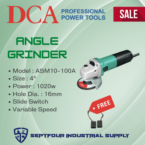 DCA 4 1020Watts Angle Grinder Variable Speed ASM10 100A