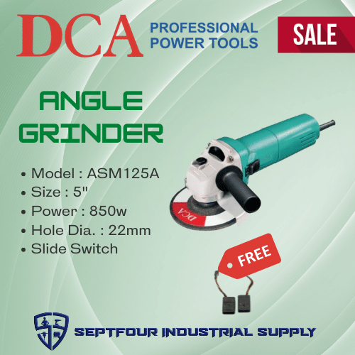 DCA ASM125A 5" Angle Grinder 