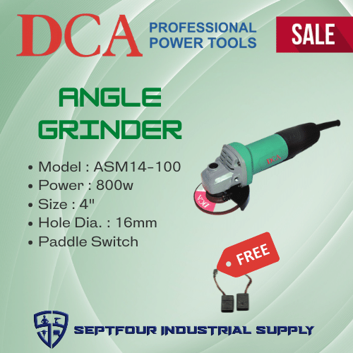 DCA 4" Angle Grinder (Paddle Switch) ASM14-100