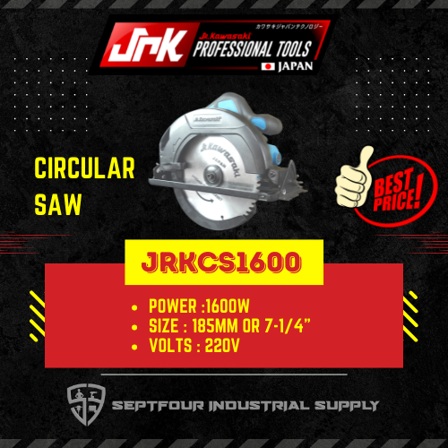 JRK Kawasaki 7-1/4" 1600W Circular Saw JRKCS1600