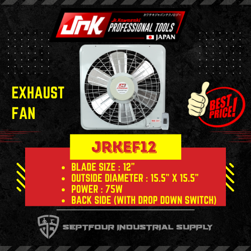 JRK Kawasaki Reversible Metal Exhaust Fan for Commercial Use