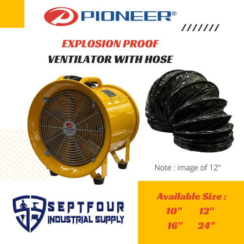 Pioneer Explosion Proof Ventilator with Flexible Duct Hose
