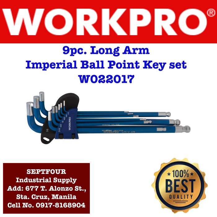 Workpro Hex Key Set #W022017 - SEPTFOUR INDUSTRIAL SUPPLY